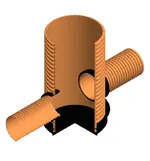Pozo SANECOR DN 630 con base/colectores hasta DN 315 H=0,5 m